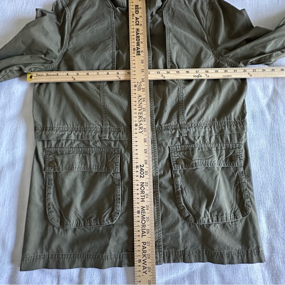 Per Se Military Jacket Womens XL Green Utility Field Drawstring Gorpcore Safari - Picture 5 of 9